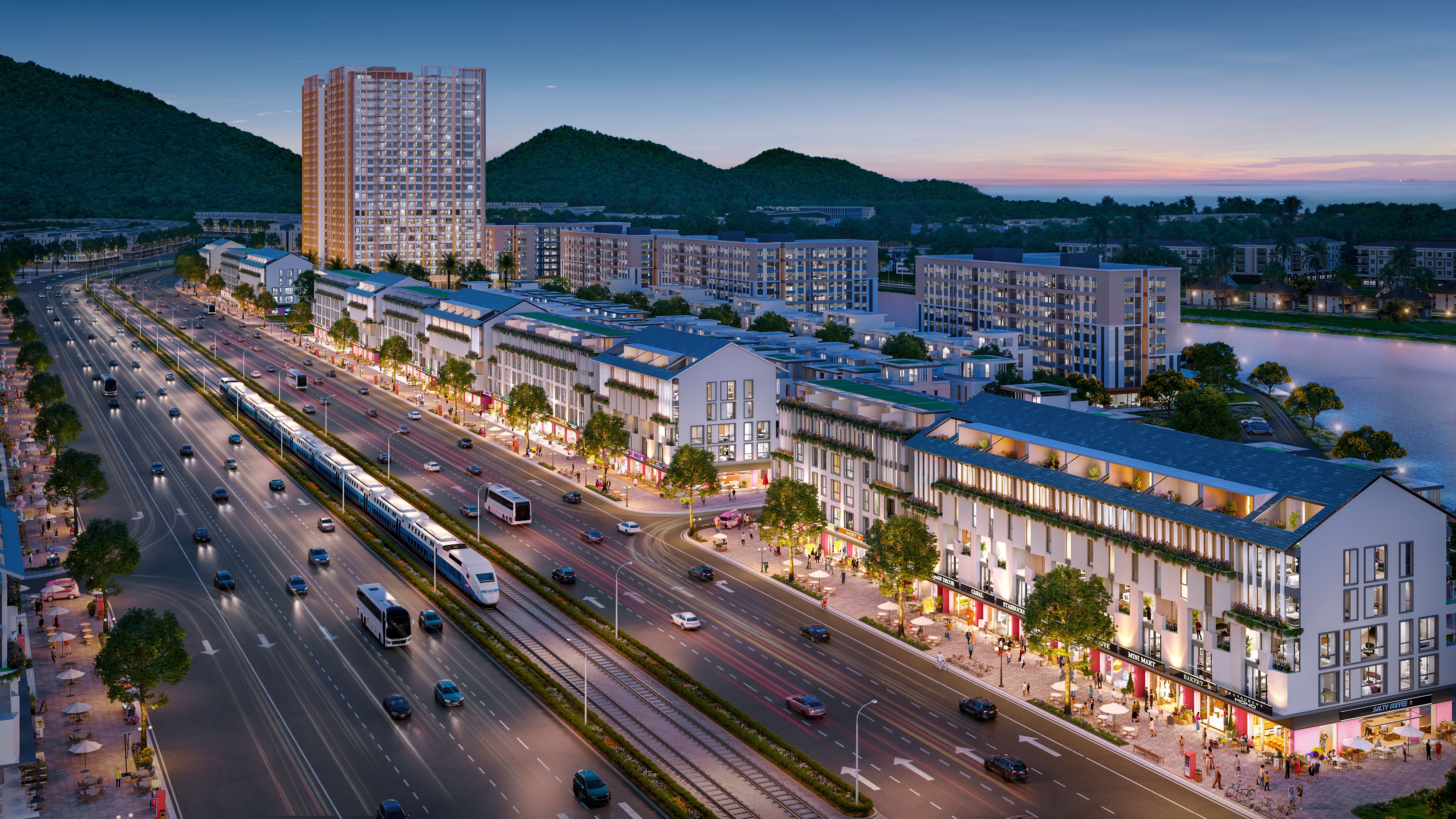 Bán shophouse hướng Đông Nam bàn giao nguyên bản VT đẹp KD The Infinity Meyhomes Phú Quốc